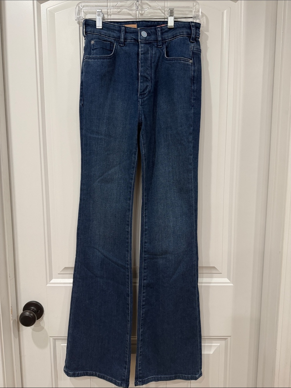 EUC Pilcro Dark Blue High-Rise Wide-Leg Jeans